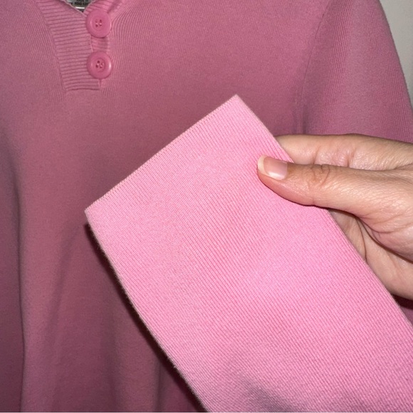Talbots pink colored sweater top Women large - Picture 5 of 9